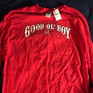 Good Ole Boy Dukes Of Hazzard Long Sleeve Shirt New With Tags Mens XXL Red Ol